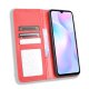 Xiaomi Redmi 9A PU Leather Retro Style Wallet Protective Cover Case, Red | Чехол для Телефона...