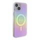 Guess iPhone 15 Plus vāciņš IML Iridescent MagSafe, rozā