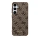 Guess Samsung Galaxy S24 Case 4G Metal Gold Logo, Brown