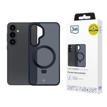 3Mk Protection Smoke Case Mag&Stand vāciņš Samsung Galaxy S25 Melns