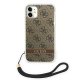 Apple iPhone 11 6.1\'\' Guess 4G Print Strap Case Cover (GUOHCN61H4STW), Brown | Чехол Кейс Бампер...