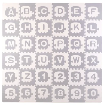Bērnu putu puzle paklājs "Burti", 36 gab. | Kids Foam Puzzle Mat
