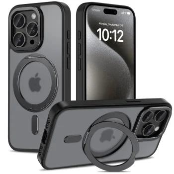 Apple iPhone 15 Pro 6.1'' Tech-Protect MagRing MagSafe Case Cover, Black | Telefona Vāciņš Maciņš Apvalks Bamperis