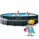 Intex 26330 18ft x 52in Above Ground Frame Pool Set with Sand Filter Pump 11-in-1