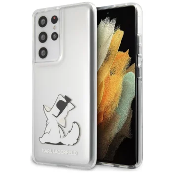Karl Lagerfeld Samsung Galaxy S21 Ultra чехол Choupette Fun, прозрачный
