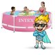 Kids Round Frame Pool INTEX 28290 244x76 cm, pink