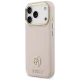 Guess iPhone 17 Pro vāciņš Grained PU Strass Logo MagSafe, rozā