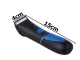 Cordless hair and beard trimmer with 4 comb attachments, black-blue