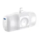 Wozinsky WF16-YLS 5000mAh 15W Mini Power Bank with Lightning, USB-C Cable & Apple Watch Charger, White