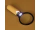 Rokas lupa lasīšanai un juvelieriem ar LED apgaismojumu 3x 75mm / 45x 22mm, melnbalta
