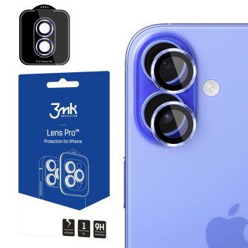 3mk Lens Protection Pro rūdītais stikls iPhone 17 kamerai - Zils | Tempered Glass Blue