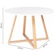 Modernhome RH1902-04 Coffee Table 60 cm, White/Bamboo