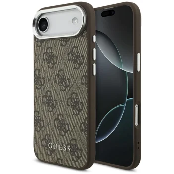 Чехол Guess 4G Classic Logo MagSafe для iPhone Air, коричневый