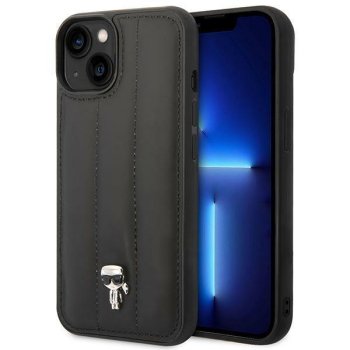 Karl Lagerfeld iPhone 14 / 15 / 13 vāciņš Puffy Ikonik Pin, melns