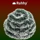 Ruhhy 22310 Christmas Tree Garland, Frosted, 6m, Green/White