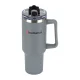 Termokrūze Humanas Viva 1200 ml ar salmiņu, pelēka