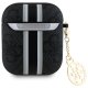 Guess AirPods 1 / 2 чехол 4G Printed Stripes Charm, черный