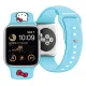 Ремешок Hello Kitty Silicone Kitty Head для Apple Watch 38/40/41 мм, синий