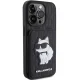 Karl Lagerfeld iPhone 15 Pro Max vāciņš Saffiano Monogram Choupette, melns