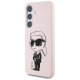 Чехол Karl Lagerfeld Silicone Graffiti Ikonik MagSafe для Samsung Galaxy S25, розовый