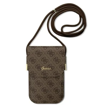 Универсальная сумка для телефона Guess Wallet 4G Cord Script, коричневая