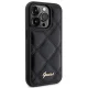 Guess Quilted Metal Logo vāciņš iPhone 15 Pro Max - melns