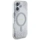 Guess HC Resin Bottom Glitter MagSafe vāciņš iPhone 16, Sudraba