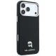 Чехол Karl Lagerfeld Grained Karl Head Metal MagSafe для iPhone 18 Pro / 17 Pro, черный