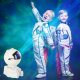 Rotating Kids Astronaut Lamp Projector Magic Night Light \"Stars\", White