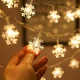 LED Snowflake String Lights, 20 LED, 3m, Warm White