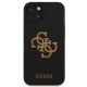 Guess iPhone 13 / 14 / 15 vāciņš Silicone 4G Logo, melns