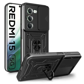Чехол Tech-Protect для Xiaomi Redmi 15 4G / 5G CamShield Pro, черный