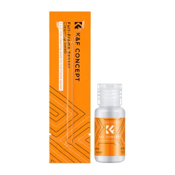 K&F Concept Full-Frame Sensor Cleaning Swab Kit with 10 Swabs 24 mm and 20 ml Liquid