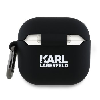 Karl Lagerfeld Silicone Choupette Head 3D maciņš AirPods 4 Melns