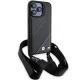 BMW iPhone 15 Pro Max Case M Edition Carbon Stripe & Strap, Black