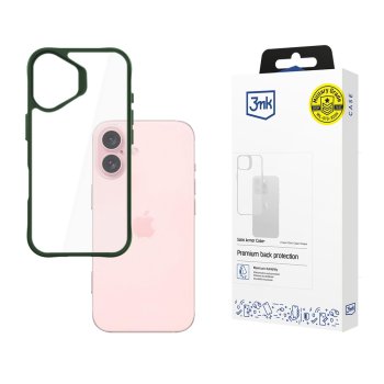 3Mk Protection Satin Armor Case+ vāciņš Apple iPhone 16, zaļš/caurspīdīgs