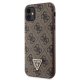 Guess iPhone 11 / XR vāciņš Crossbody 4G Metal Logo, brūns