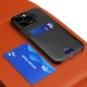Hurtel Leather Stand Case for iPhone 14 Pro Max, Black