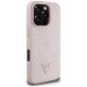 Guess Grained Hot Stamp Peony MagSafe vāciņš iPhone 16 Pro, Rozā