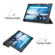 Vāks apvalks pārvalks priekš Lenovo Tab M10 (TB-X605F), melns | Tri-fold Stand Tablet Leather Case