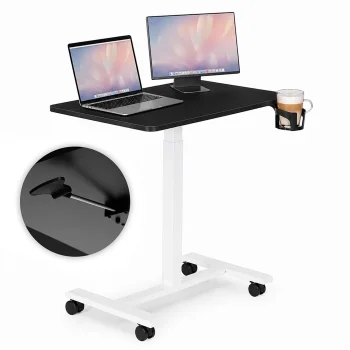 Regulējams mobilais datorgalds ModernHome (71x48 cm, melns)