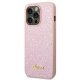 Guess Glitter Script vāciņš Apple iPhone 14 Pro rozā