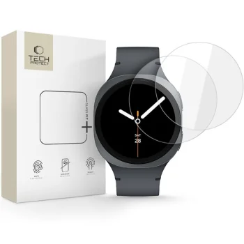 Защитное стекло Tech-Protect Glass Fit+ для Samsung Galaxy Watch 8 44 мм, 2 шт.,...