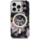 Guess iPhone 14 Pro vāciņš Flower MagSafe, melns