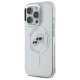 Karl Lagerfeld IML Metal Karl&Choupette Head MagSafe maciņš priekš iPhone 16 Pro Max — Balts | Phone Case Cover