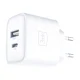 Сетевое зарядное устройство 3mk DualCharge 20W USB-C USB-A PD3.0 QC3.0 PPS White