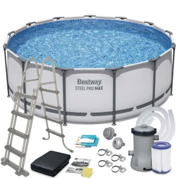 Bestway 5618W Karkasa baseina komplekts ar sūkni 396x122 cm