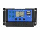 Saules uzlādes regulators 60A PWM 12V 24V kontrolieris ar LCD displeju un 2x USB