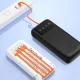 Внешний аккумулятор Dudao K6Pro 10000mAh со встроенными кабелями, белый