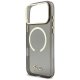Guess IML Glitters Script Strap MagSafe Phone Case Cover iPhone 17 Pro Max - black